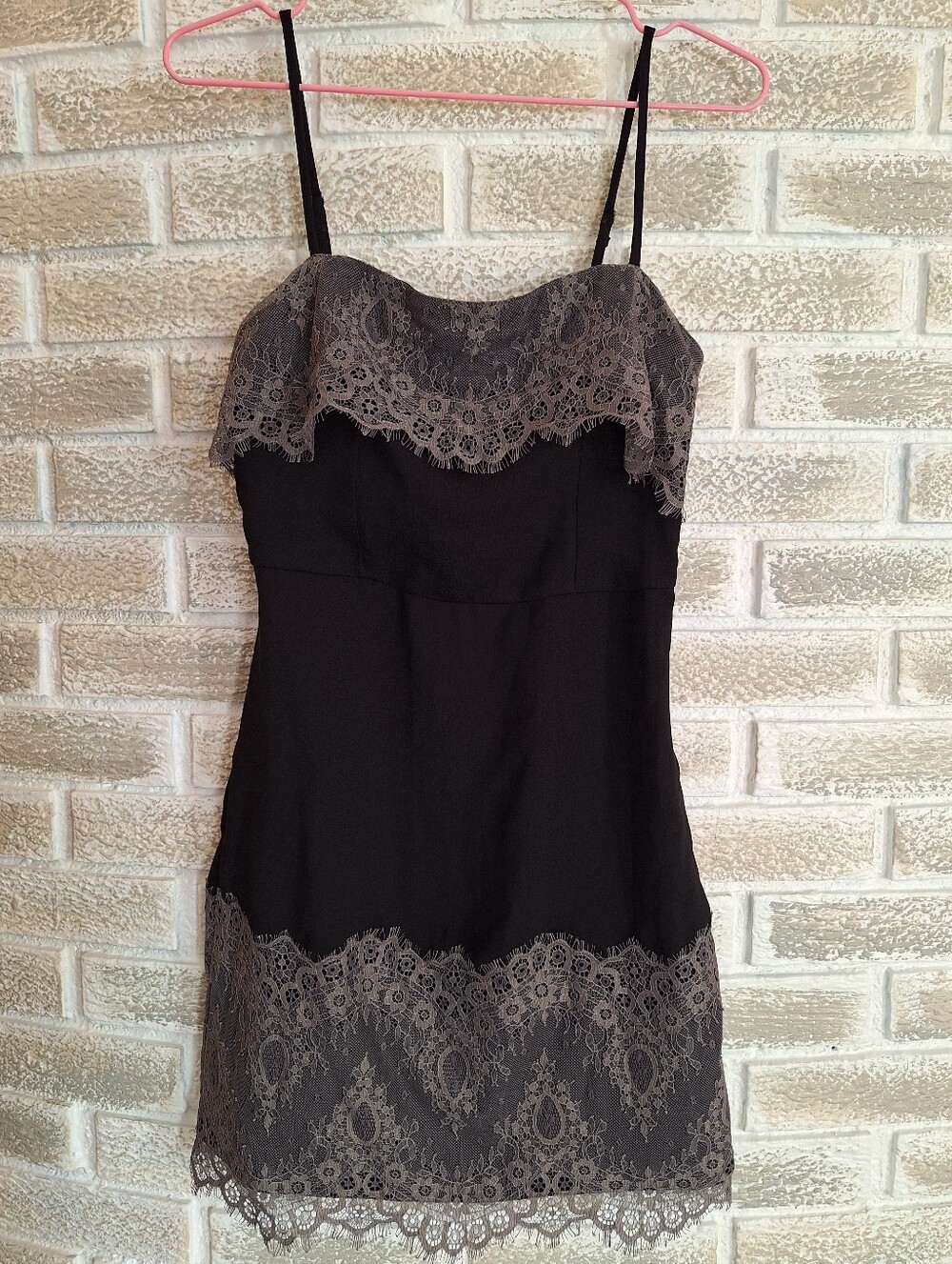 Hollister Mini Lace Dress - Black and Gray size XS - Alt Y2k Emo Goth Grunge
